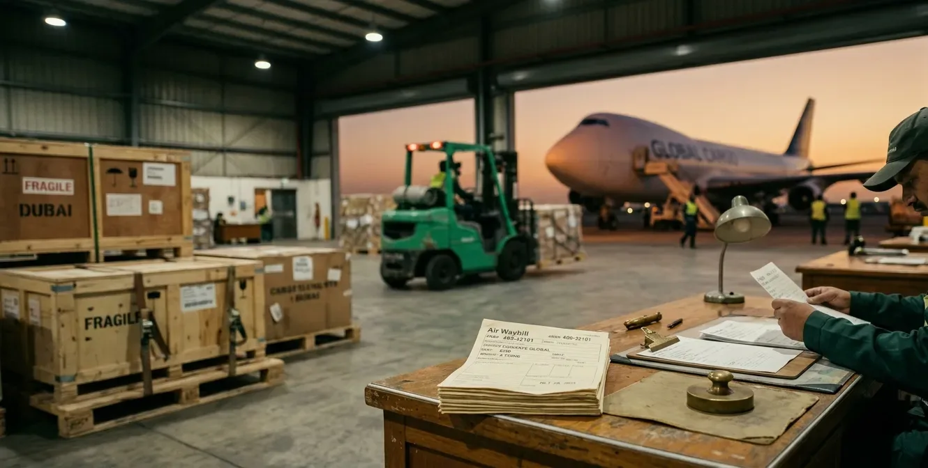 Air-cargo ground operations and month-end reconciliation paperwork